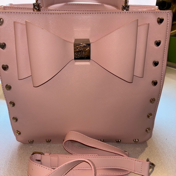 Betsey Johnson Handbags - Pink Bow-Accent Handbag